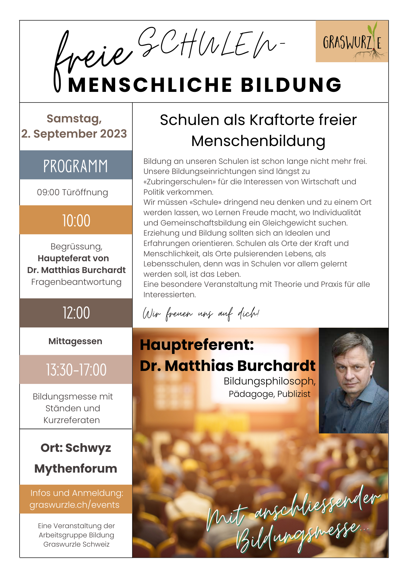Graswurzle-Kongress für freie und menschenwürdige Bildung - 02.09.2023