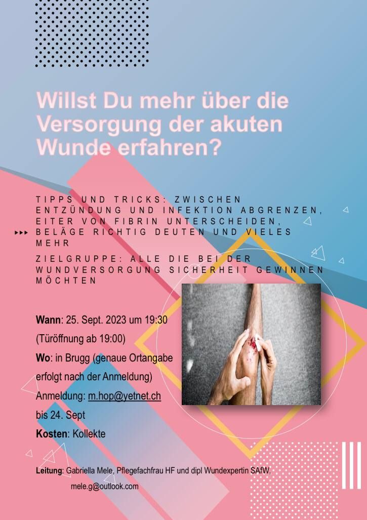 Willst Du mehr über die Versorgung der akuten Wunde erfahren? - 25. September 2023